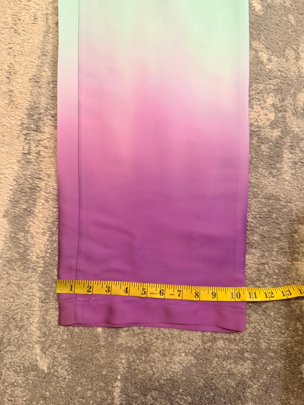 Zara Teal Satin Wide Leg Pants - Picture 9 of 9